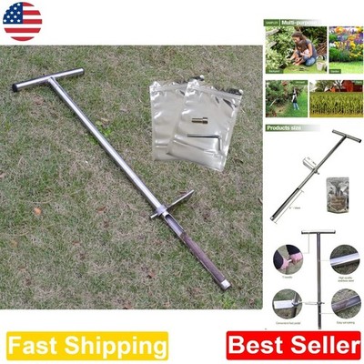 36'' Soil Sampler Probe: Stainless Steel, Foot Pedal, Garden Tool