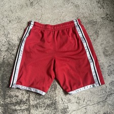 Starter Boys Red Athletic Mesh Shorts L 10-12 Elastic Waist Pockets