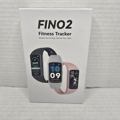 FITVII FINO 2 Slim Fitness Tracker Smart Watch Blood Oxygen Monitor Black Open