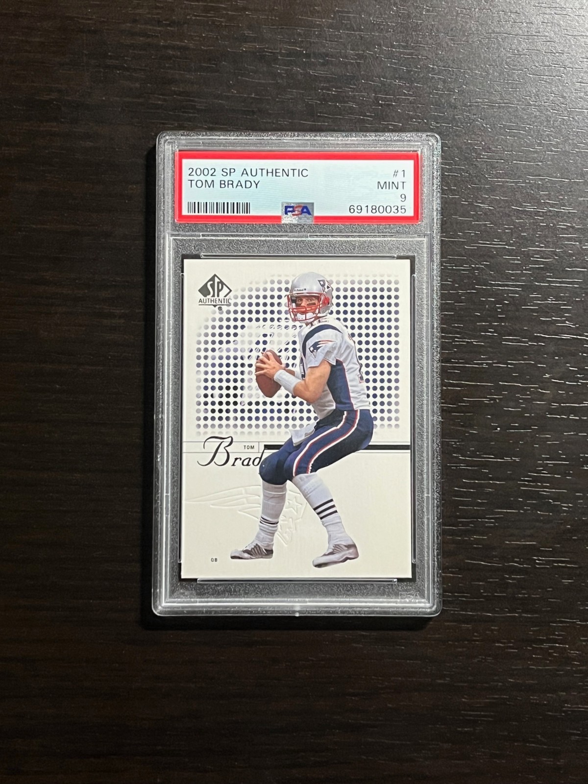 TOM BRADY 2002 UD SP Authentic Card #1 Graded PSA 9 Mint! 2nd Year Patriots