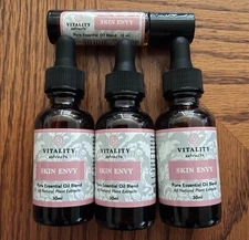 3 PK-30ml-SKIN ENVY VITALITY EXTRACTS+1-10 ml ROLL ON -ANTI-AGING ESSENTIAL OILS