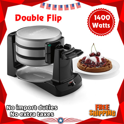 Cuisinart Double Flip Belgian Waffle Maker WAF-F40NAS Stainless Steel Black