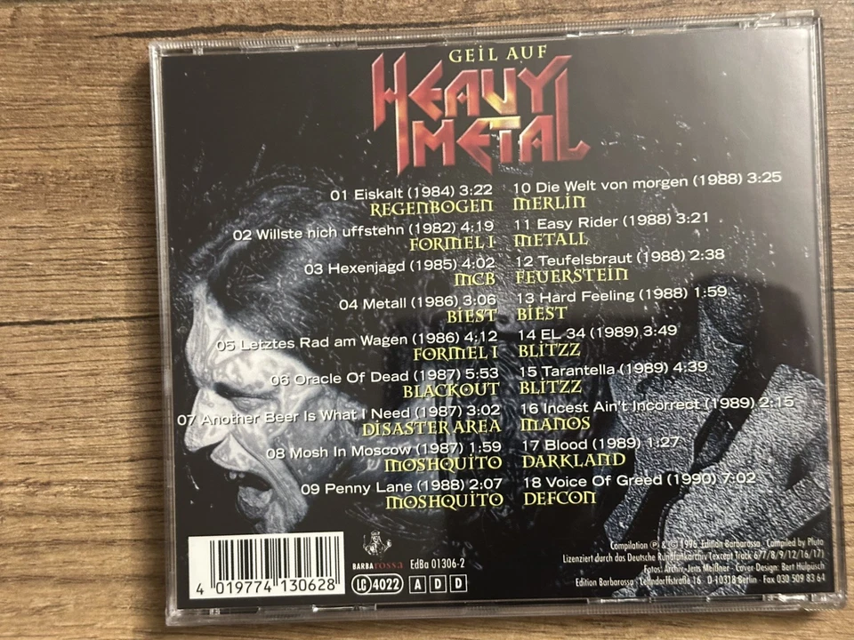 Sampler „Geil Auf Heavy Metal“ CD MCB Formel 1 Biest Moshquito Blitzz - Bild 2 von 3