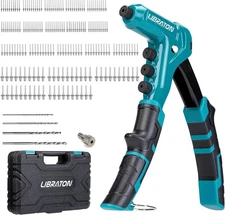 LIBRATON One-Handed Rivet Gun, Pop Rivet Gun Set, Professional Hand Riveter, Man