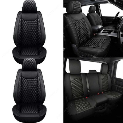 For Mitsubishi Outlander Leather Seat Cover 5Seat Front Rear Protectors Black