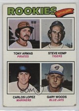 1977 Topps Rookie Outfielders Tony Armas Steve Kemp Carlos Lopez Gary Woods 12g7