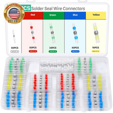 200PCS Solder Seal Wire Connectors Kit, Heat Shrink Butt Connectors  Waterproof