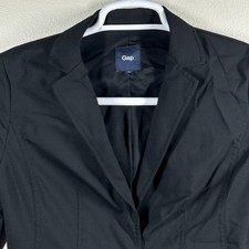 Gap Womens Black Single Button Tailored Blazer Jacket Size 2 498942-00
