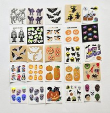 Vtg Sandylion Sticker Halloween LOT of 25 mods Glow Fuzzy Mylar