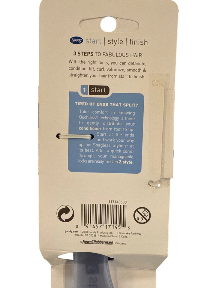 GOODY Peine Desenredante Estado Sin Enredar para Cabello Húmedo Dientes Flexibles Azul 1a Foto 2 de 2