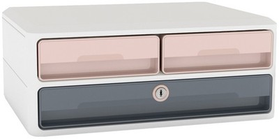 CEP Schubladenbox MoovUp SECURE mineral 3 Schübe puderrosa