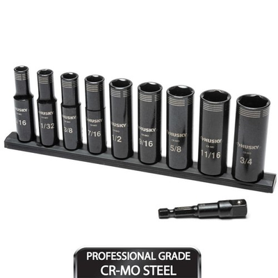 #ad #ad Husky 3 8 in. Drive Thin Wall SAE Deep 6 Point Impact Socket Set 10 Piece $19.95