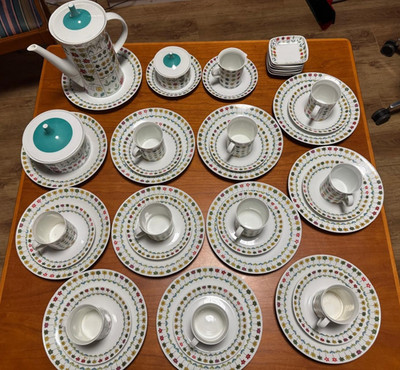 Rosenthal Baumann & Pucci ''Berliner Frühling'' Kaffeeservice Mocca Set 44 Stück