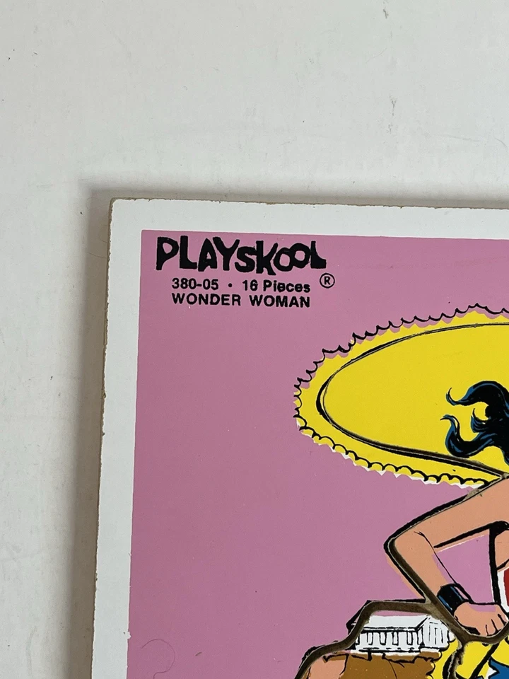 Rompecabezas de madera vintage Playskool 1976 Wonder Woman DC Comics completo Foto 2 de 4