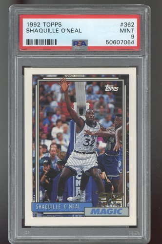 1992-93 Topps #362 Shaquille O'Neal PSA 9 ROOKIE RC