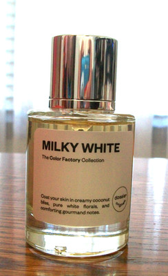 NIB MILKY WHITE 1.7 OZ PERFUME SPRAY~THE COLOR FACTORY DOSSIER HAPPY BLENDS~
