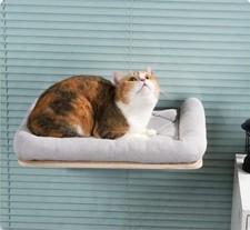 Cat Window Hammock Bed - 15kg Capacity Foldable Sunbed for Indoor Cats