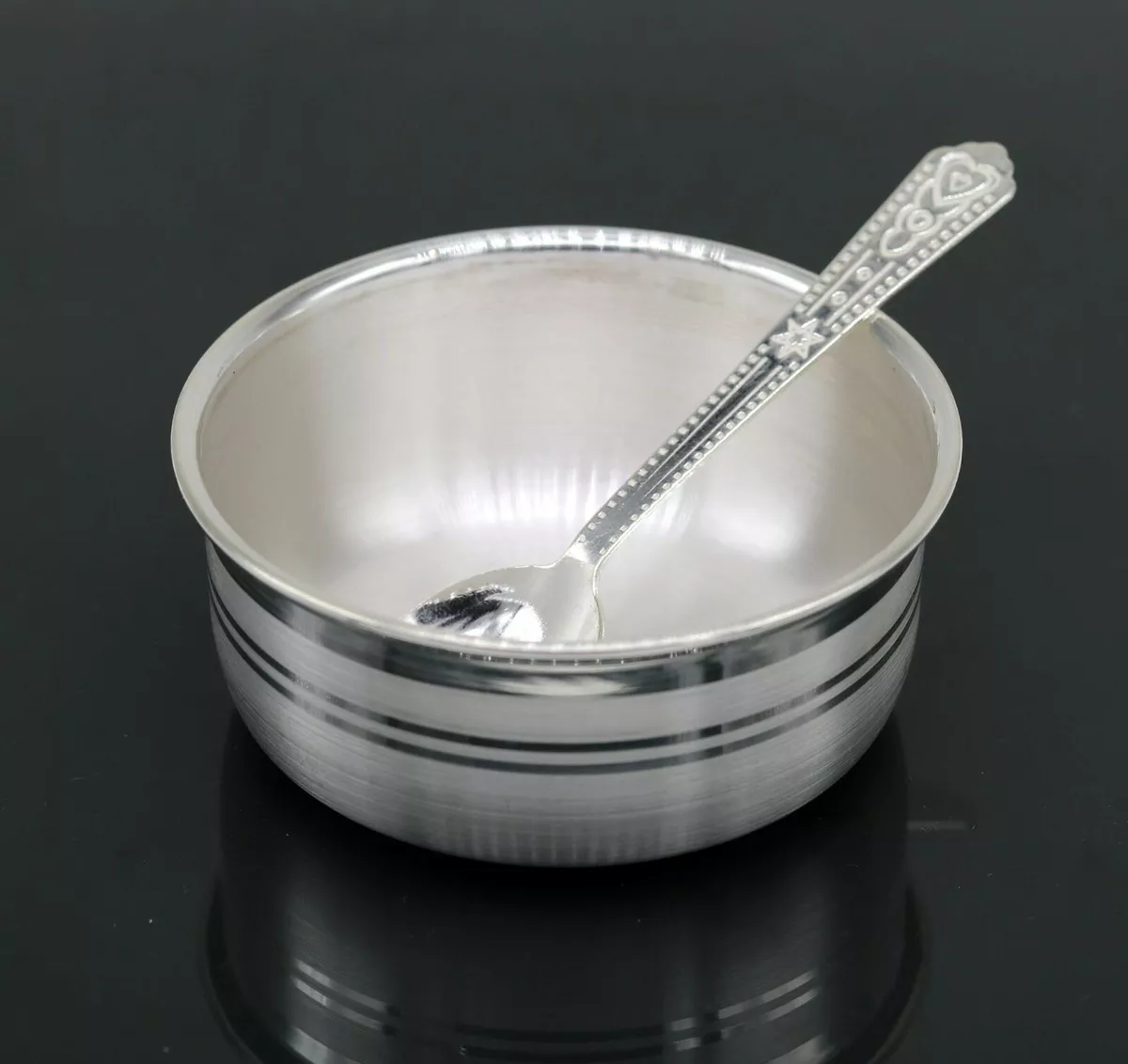 Silver bowl and spoon for best sale baby price