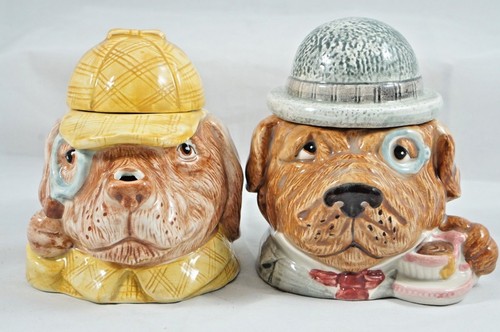 Vintage Sherlock Holmes Creamer and Watson Sugar Container Fitz & Floyd OCI 1994 - Picture 6 of 11