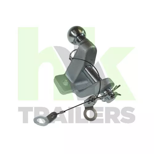 Ball and Pin Hitch, Clevis, Silver, 50mm Tow Ball, Bar, E Approved, Maypole MP84 - Picture 1 of 2