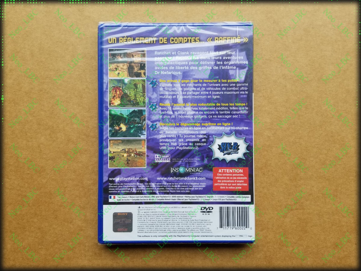 Jeu Ratchet & Clank 3 PS2 Complet - Version Française, Très Bon état, Livré De Madagascar