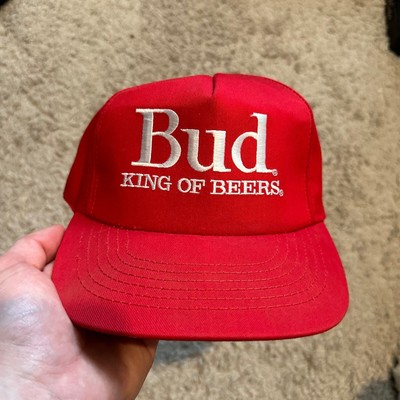 Casquette Snapback Rouge Vintage Budweiser King Of Beers - Américaine, Taille Ajustable