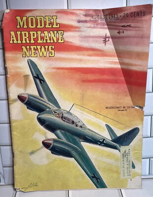 Vintage Model Airplane News Hobbyist Magazine August 1943