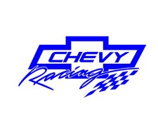 Chevrolet Chevy Racing Bowtie flag Die cut vinyl decal sticker 22"