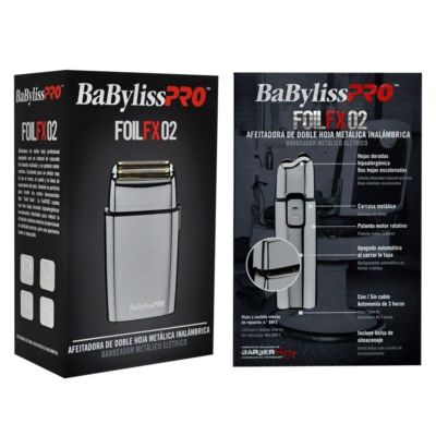 新品未使用 BaByliss Pro FOILFX02 Cordlessブラック BaBylissPro Cordless Metal Double Foil Shaver Black FOILFX02