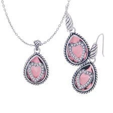 Brighton Your True Colors Courageous Necklace and earrings set NWT $144 pink