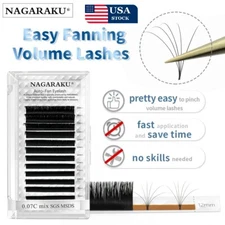 NAGARAKU Easy Fanning Eyelash Extension Autofan Bloom Self Flowering Pre-bonded