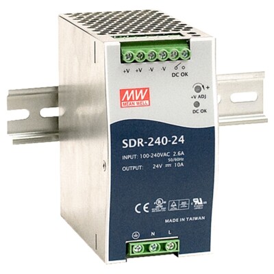 Schaltnetzteil 24V 10A 240W für DIN-Schiene SDR-240-24 MW Mean Well