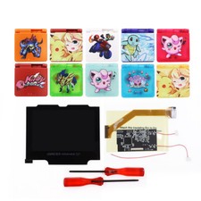 Pattern Touch Backlight IPS LCD Kit For Game Boy Advance SP GBA SP pre-cut shell