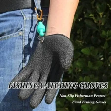 Magnetic Protect Hand Puncture Catching Fishing Glove Anti-Slip Fishing Gloves