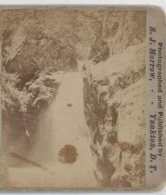 Falls in Bear Gulch SJ Morrow D.T. Stereoview c1880