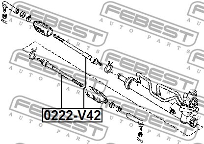 0222-V42 FEBEST Inner Tie Rod for NISSAN