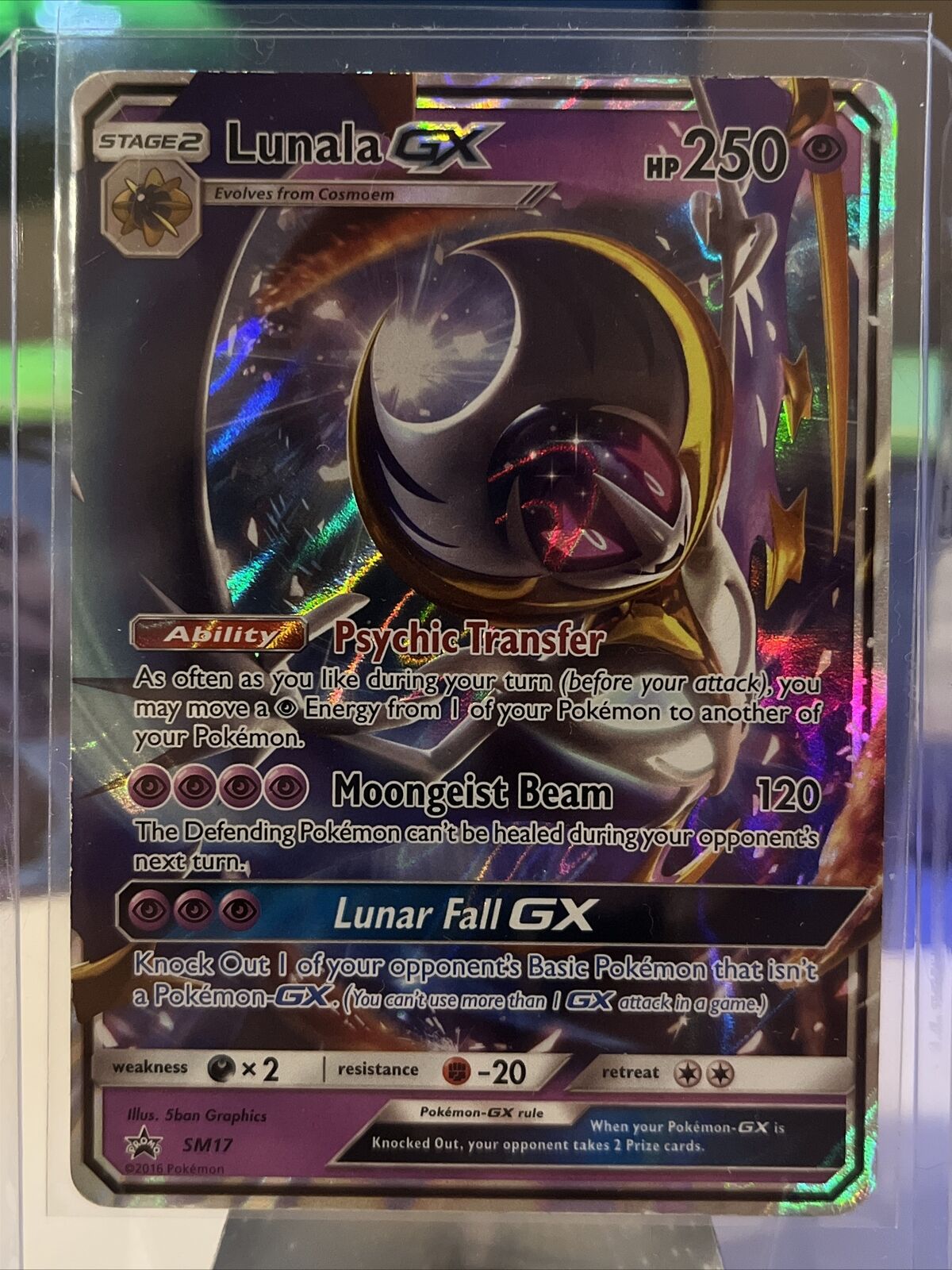 Pokemon Lunala GX SM17 Holo Black Star Promos Near Mint