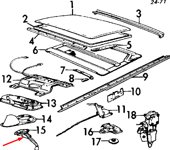 BMW 3 E30 Sunroof Crank Handle 54121859594 1859594 NEW GENUINE eBay