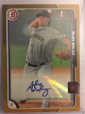 2015 Bowman Alex Balog RC AUTO  Pitcher Colorado 8/50!