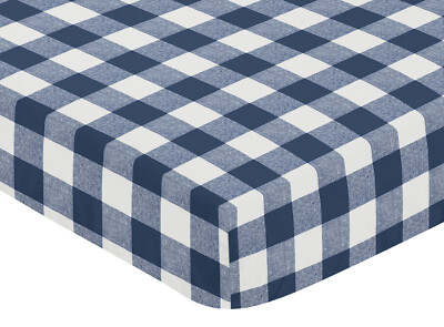 White & Blue Buffalo Check 4pc. Set by Carousel Designs