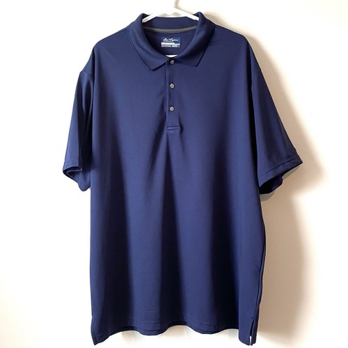 Ben Hogan Performance Polo Mens 2XL Navy Blue Golf Shirt Collared Short Sleeve