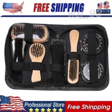 Shoe Cleaning Polish Shine Care Kits Set For Leather Boots Shoes Sneakers US New