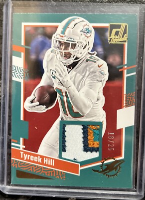 Tyreek Hill Donruss 2023 Threads /25 Sick 4 Color Patch