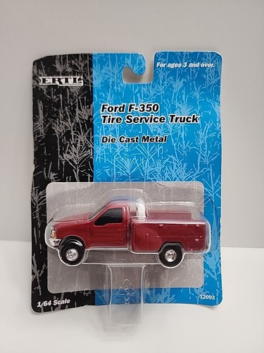HTF Ertl 1:64 Ford F-350 Tire Service Truck W/Duals Red