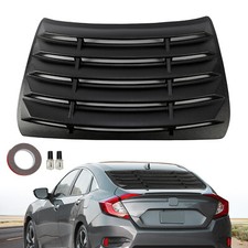 For 2016-2021 Honda Civic Sedan/4DR ABS Rear Window Louvers Cover Sun Shade