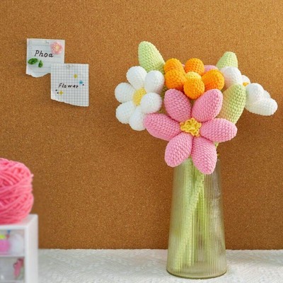 Crochet Spring Flowers Bouquet - Realistic Floral Decor - Crochet Gift Idea