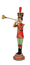 Nutcracker Toy Soldier Statue w/ Trumpet Large Christmas Decor 6.5FT In/Outdoor