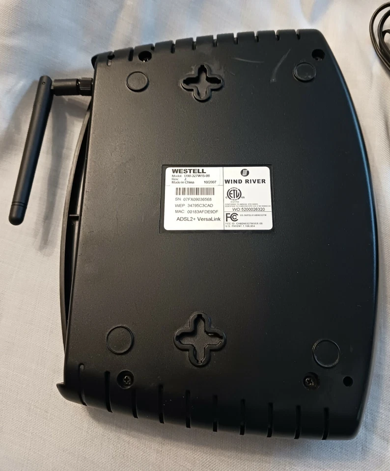 Westell VersaLink 327W 4-Port Wireless DSL Router A90-327W15-06 - Image 3 of 4