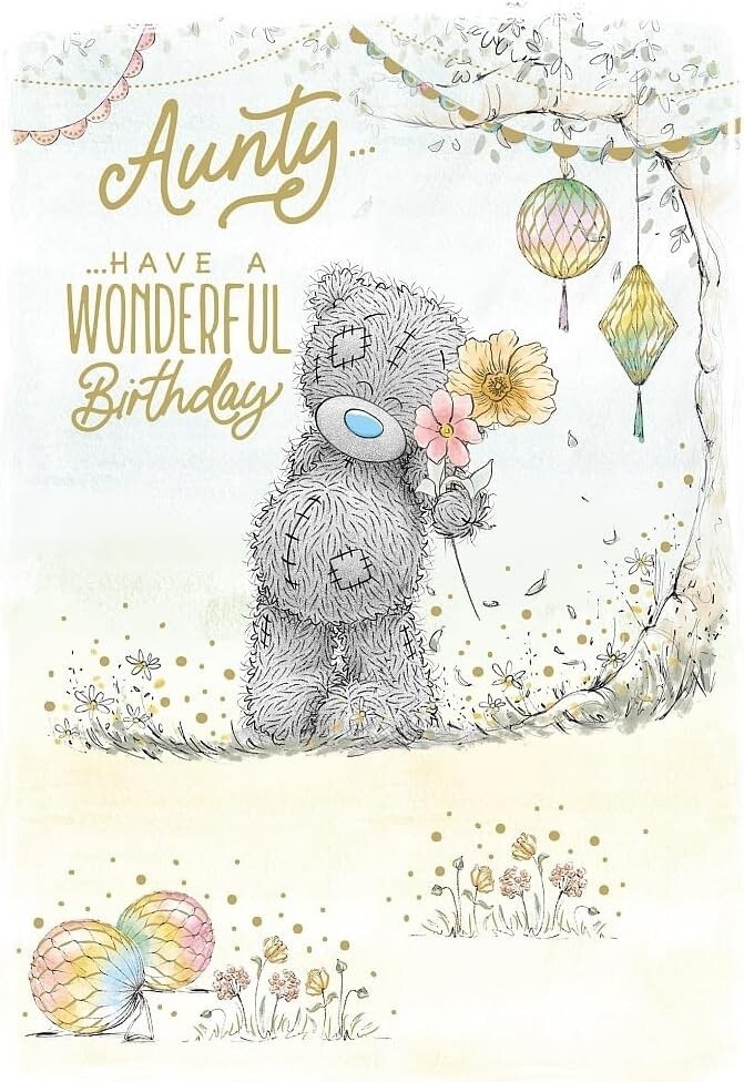 Me To You Tatty Teddy Aunty Have A Wonderful Birthday Card