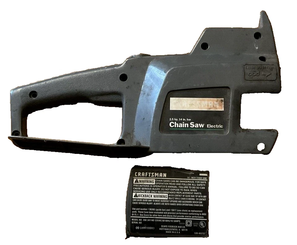 Motosierra eléctrica Craftsman 358.341140 14" carcasa derecha plus 12 hexagonales 530402201 Foto 3 de 4